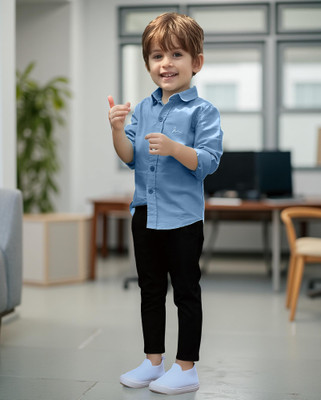 Nelkar Boys Party(Festive) Shirt Pant(SKY BLUE)