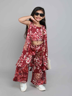 taffykids Girls Party(Festive) Top Pant(Maroon)