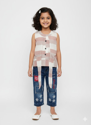 Girijesh Singh Baby Girls Casual Top Jeans(Pink)