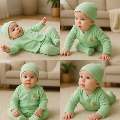 ketan Baby Boys & Baby Girls Casual Bib Bib(mint green)