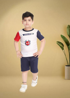 HENA TEXTILE Baby Boys Casual T-shirt Pant(WHITE)