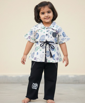 DDORA Baby Girls Casual Top Capri(WHITE)