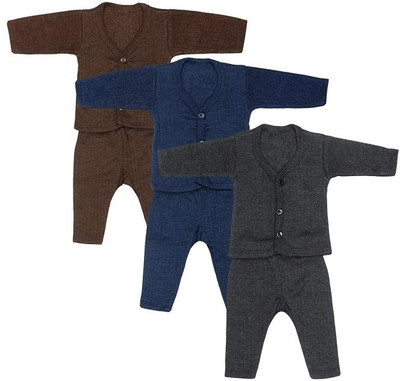 Fly Step Baby Boys & Baby Girls Casual Dress Pyjama(Multicolor)