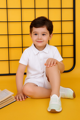 PROVOGUE Boys Casual Shirt Shorts(White)