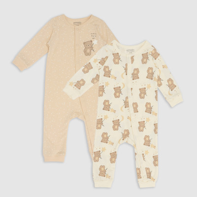 Pantaloons Baby Baby Girls Casual Top Pant(Star White)