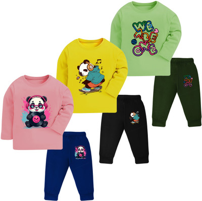 Lavi-Tavi Baby Boys & Baby Girls Casual T-shirt Pyjama(Multicolor 3)
