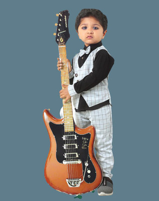 Fabizza Baby Boys Party(Festive) Waistcoat Pant(White)