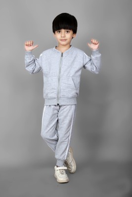 ARY Baby Boys & Baby Girls Casual Sweatshirt Track Pants(Grey)