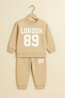 SUKARMI Baby Boys & Baby Girls Casual Track Suit Sweatshirt(Beige)