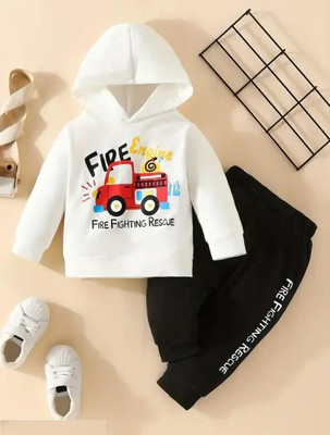 funkits Baby Boys Casual Sweatshirt Sweatpant(WHITE)