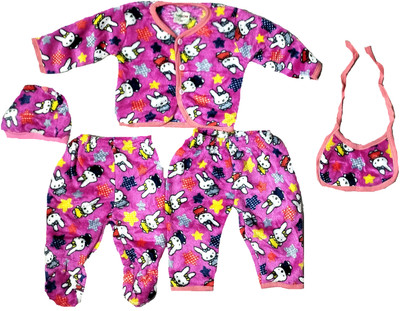 LYKOR Baby Boys & Baby Girls Casual Vest Pyjama(Purple)