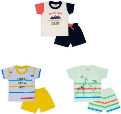 Totkart Baby Boys & Baby Girls Casual T-shirt T-shirt, Shorts(Multicolor)