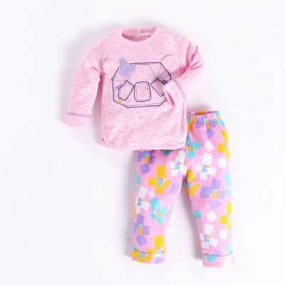 BabyGo Baby Girls Casual Sweatshirt Sweatpant(PINK)