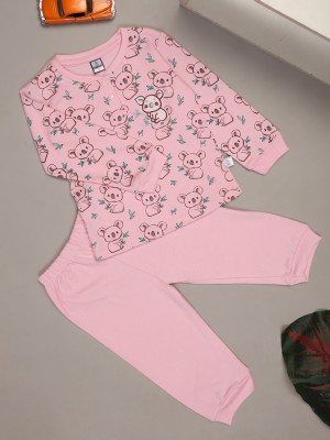 V-MART Baby Boys & Baby Girls Casual Top Legging(Pink)