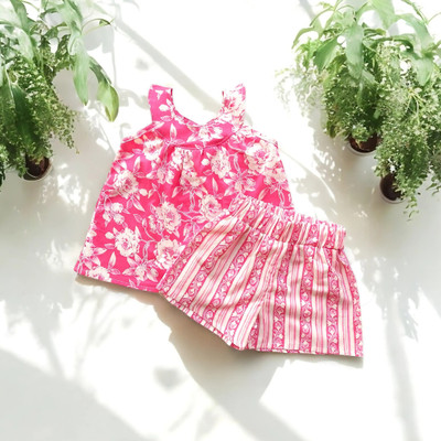 FCC Baby Girls Casual Top Shorts(PINK)