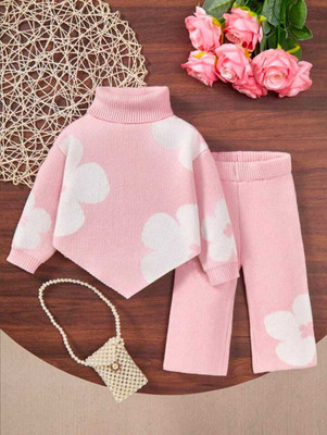 Minnat Fashion Baby Boys & Baby Girls Casual Shirt Pant(PINK WHITE)