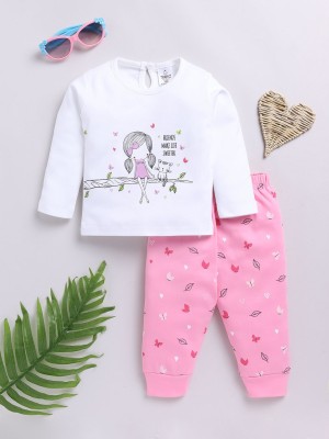 YK X Tinyo Baby Girls Casual Top Trouser(White)