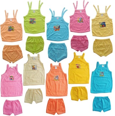 JUST TRY FASHION Baby Boys & Baby Girls Casual Top Shorts(Multicolor_1)