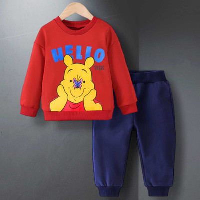 Show In Style Baby Boys & Baby Girls Casual Sweatshirt Pant(Red)