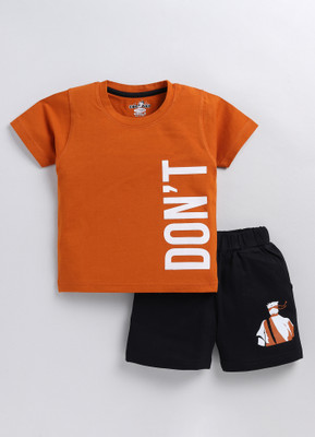 CUTOPIES Boys Casual T-shirt Shorts(RUST)