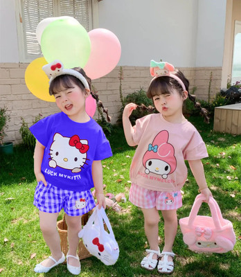 DRUZZEE Baby Boys & Baby Girls Casual T-shirt Shorts(Royal Blue and Baby Pink)