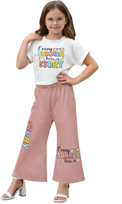 ZayraLane Girls Casual Top Pant(Fruitfizz Blush)