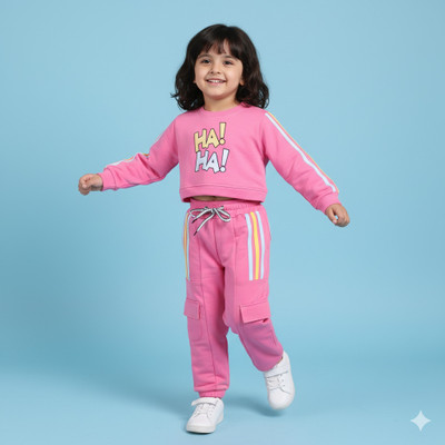 I Love Mom Baby Girls Casual Sweatshirt Sweatshirt, Sweatpant(Pink)