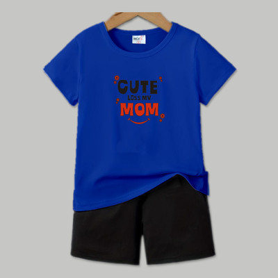 MGRS Baby Boys & Baby Girls Casual T-shirt Shorts(BLUE)