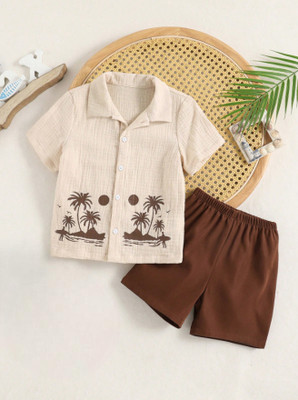 The Fashion Prime Boys Party(Festive) Shirt Shorts(Cream)