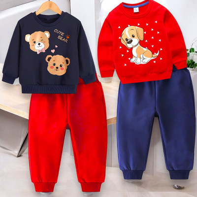 DOODEEKIDS Baby Boys & Baby Girls Casual Sweatshirt Pant(Multicolor)