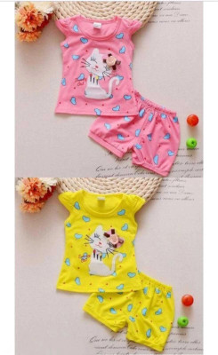 JS TREND Baby Boys & Baby Girls Casual T-shirt Pant(Multicolor)