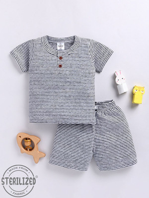 YK X Tinyo Boys Casual T-shirt Shorts(Black)