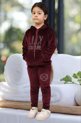 SNUS ENTERPRISES Baby Boys & Baby Girls Party(Festive) Sweatshirt Pant(Maroon)
