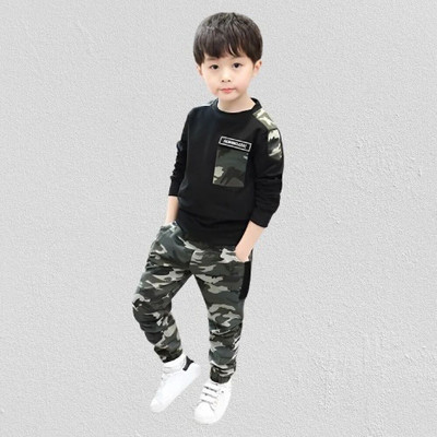 HouseOfCommon Baby Boys Party(Festive) T-shirt Pant(Black)
