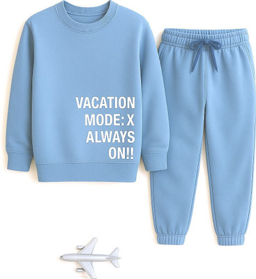 Bubble Berry Baby Boys & Baby Girls Casual Sweatshirt Trouser(Blue)