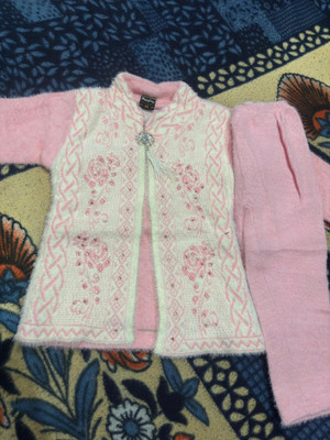 AASHU Baby Girls Party(Festive) Top Pyjama(pink)