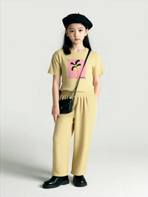 Sportking Baby Girls Casual Top Pyjama(YELLOW)