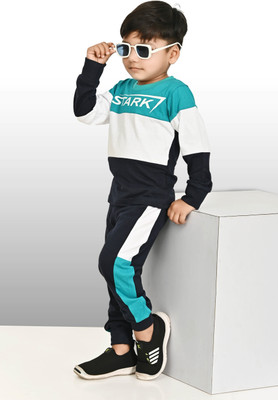 carrydreams Boys Casual T-shirt Trouser(SEAGREEN)