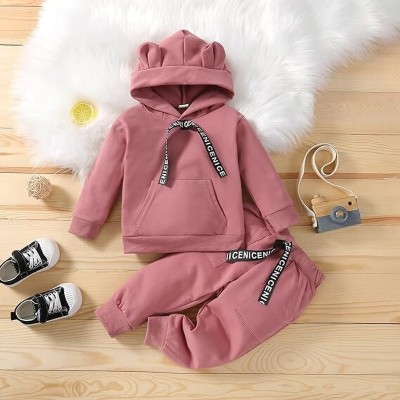 Mayneisha Baby Boys & Baby Girls Casual Sweatshirt Track Suit(Nice-Pink)