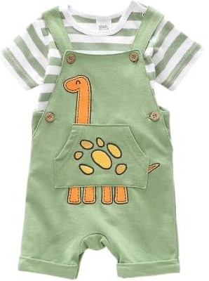 Shree Shyam Baby Boys Casual Dungaree Dungaree(Green)