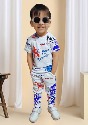 purplesky Baby Boys & Baby Girls Casual T-shirt Track Pants(Multicolor)