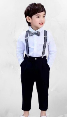 HV CREATION COLLECTION Boys Party(Festive) Shirt Pant(White)