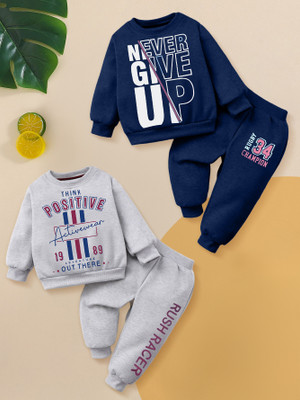 INDIA FASHION FAB Boys & Girls Casual Sweatshirt Pyjama(Blue)