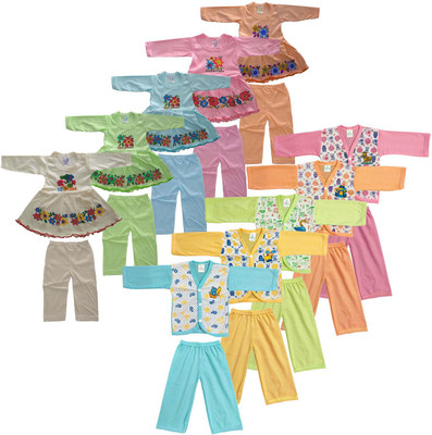 JUST TRY FASHION Baby Boys & Baby Girls Casual T-shirt Pant(multicolor)