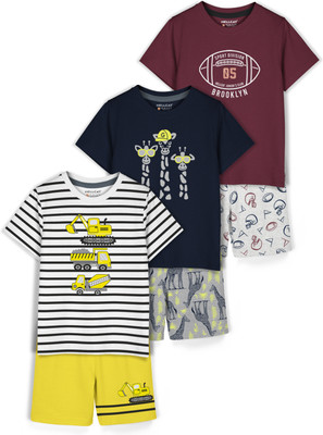 Hellcat Girls Casual T-shirt Shorts(White2/Navy2/Maroon2)