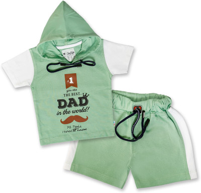 Joy Kids Baby Boys Casual T-shirt Pant(Green)