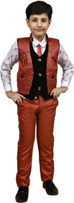 Go Berry Boys Party(Festive) Shirt Pant(RED)