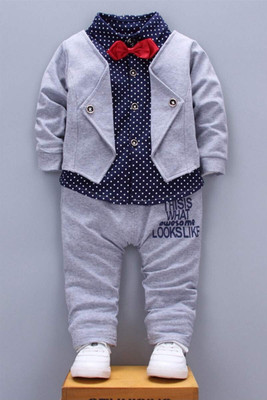 KHODIYAR FASHION Baby Boys & Baby Girls Daisy Party(Festive) Waistcoat Waistcoat(GREY)