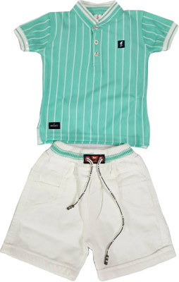 EssCubes Enterprise Baby Boys Party(Festive) T-shirt Shorts(Green)