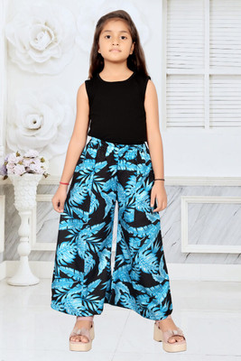 LAXMIBAFASHION Girls Party(Festive) Top Pyjama(BLUE)